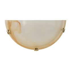 Verona glass wall sconce with amber decoration