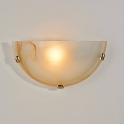 Verona glass wall sconce with amber decoration
