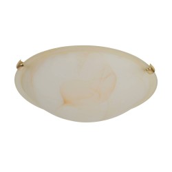 Verona glass ceiling lamp with white decoration