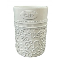 Ceramic Bathroom Cup Beige KM170771-2