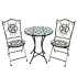 Mosaic set table and chairs blue MC4425
