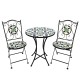 Mosaic set table and chairs blue MC4425 Mosaic set table and chairs blue MC4425