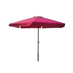 Garden + Terrace Umbrella W 3 m x H 2.45 m Red with Gray Aluminum Frame - MC2002