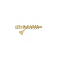 Metal Curtain Rod Folding N4 single Φ25mm from 140 to 250cm Gold Matt 11036127