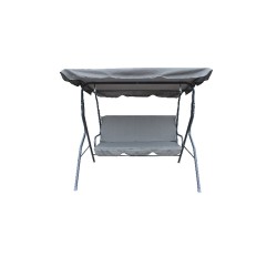 Metal Garden Swing 185cm x 110cm x 170cm in Gray Shade with Strength up to 260kg MC4801
